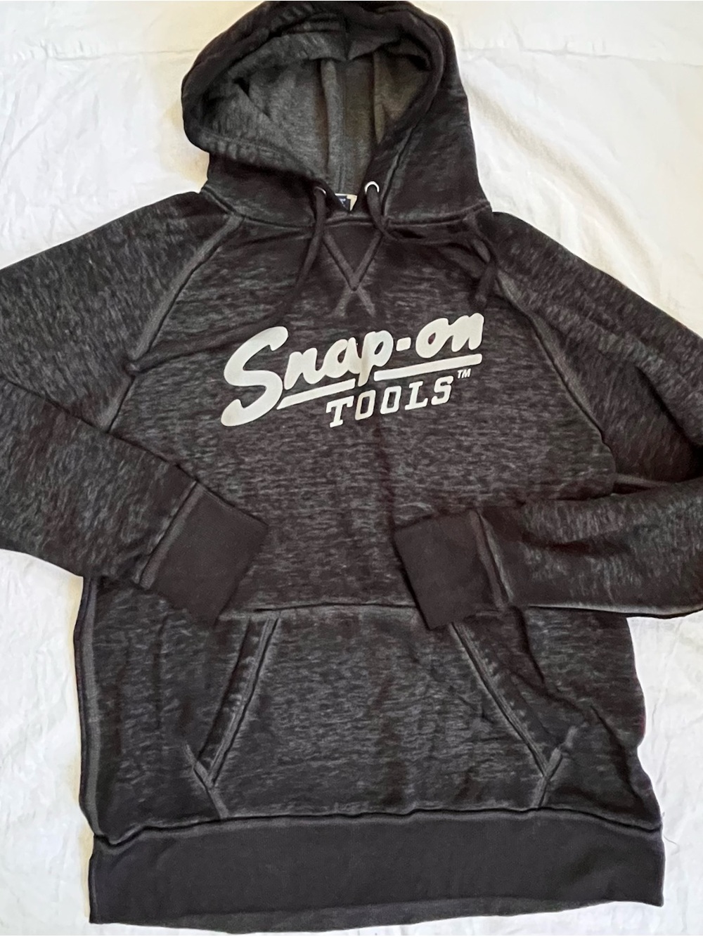 J. America Snap-On Tools Charcoal Heather Hooded Pullover
